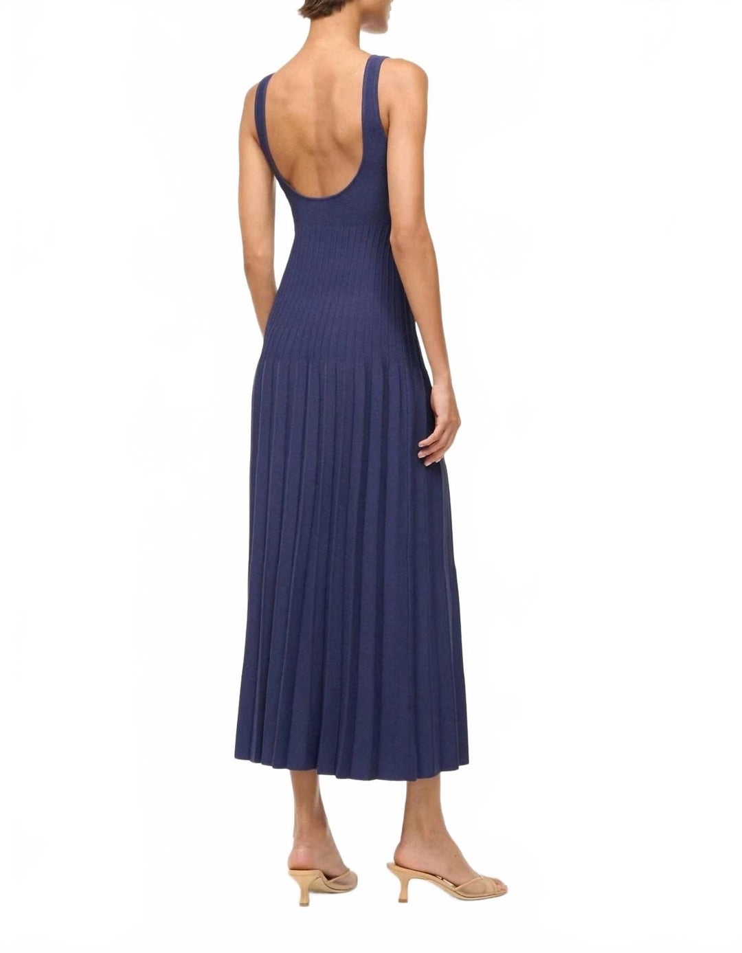 STAUD Ellison Dress In Navy
