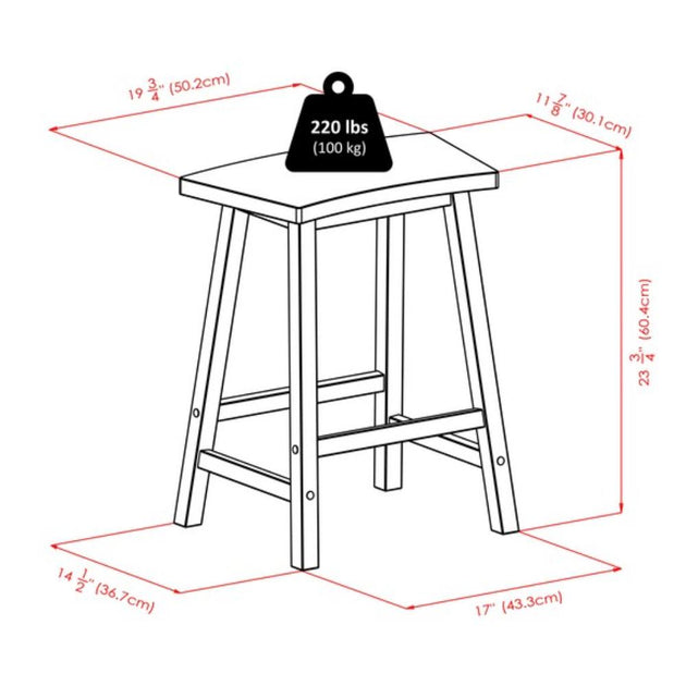 Fan Shape Stool Hivvago Fan Shape Counter Stool Walnut | ShopSimon