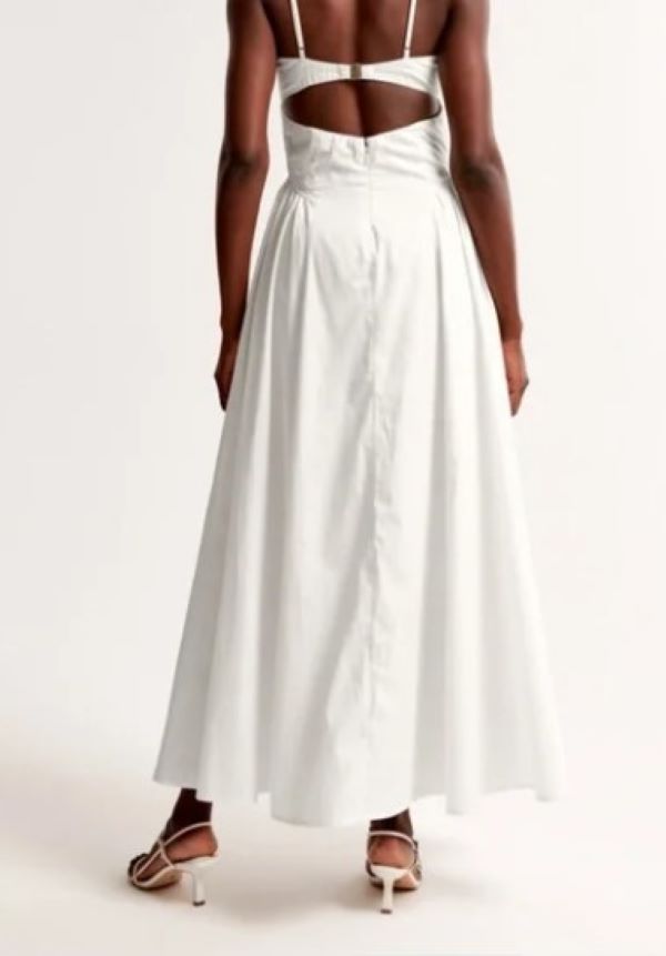Abercrombie & Fitch Abercrombie Drop Waist Sweetheart Neckline Maxi Dress