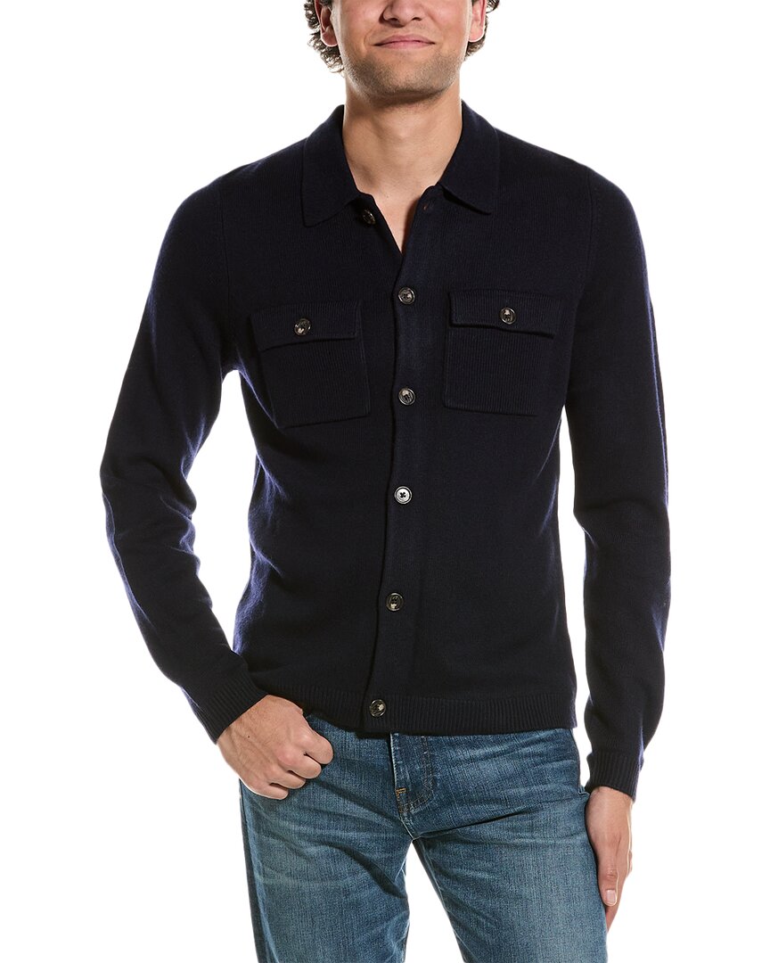 Amicale Cashmere Amicale Cashmere Button Front Wool & Cashmere-Blend Shirt,All Products : American Fashion Style Bags On Sale