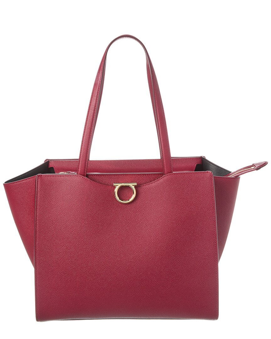 Salvatore Ferragamo Ferragamo Gemini Leather Satchel | ShopSimon