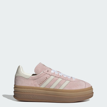 Adidas Womens Gazelle Bold Shoes (Sandy Pink / Off White / Copper Metallic)