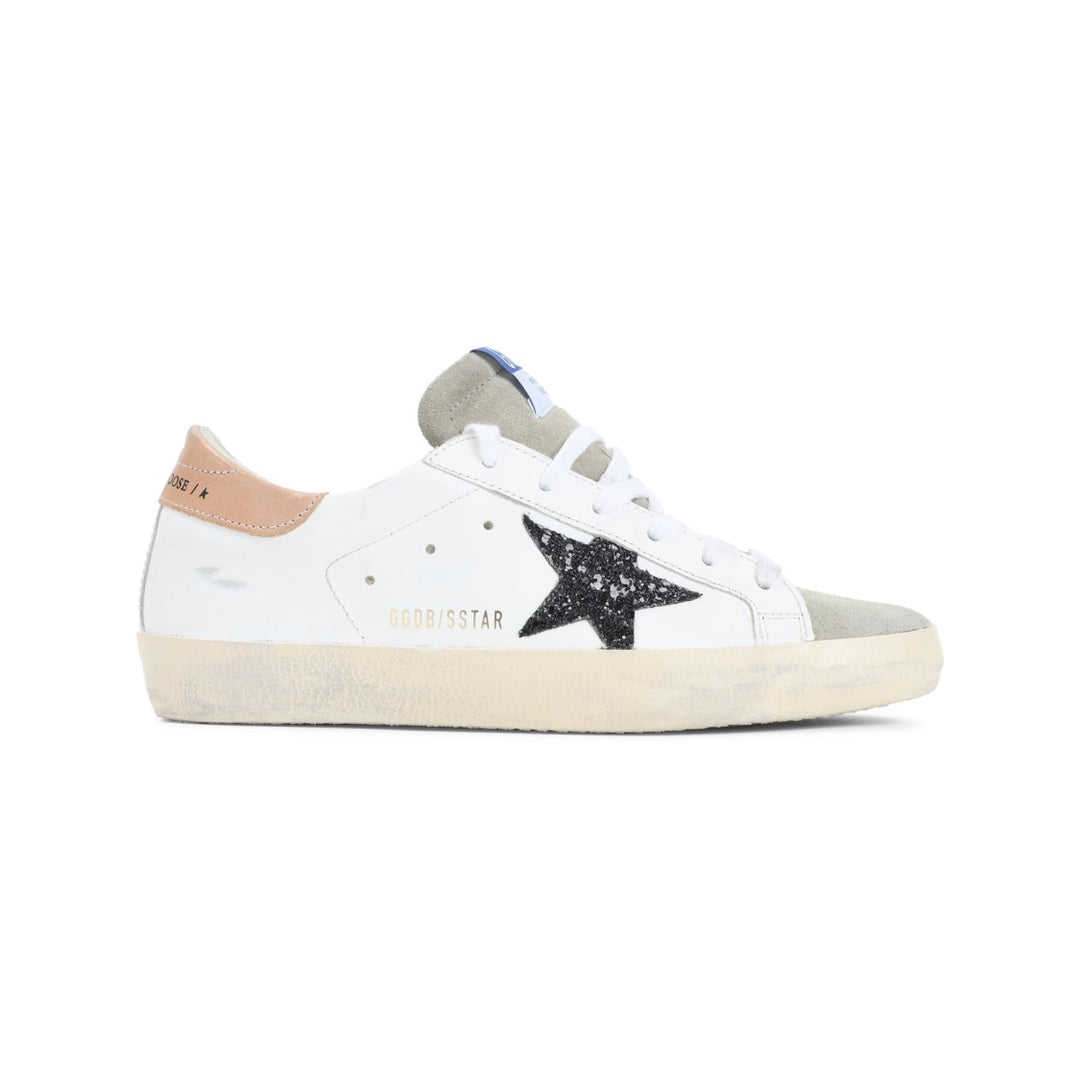 Golden Goose Super Star White Cow Leather Sneakers | ShopSimon