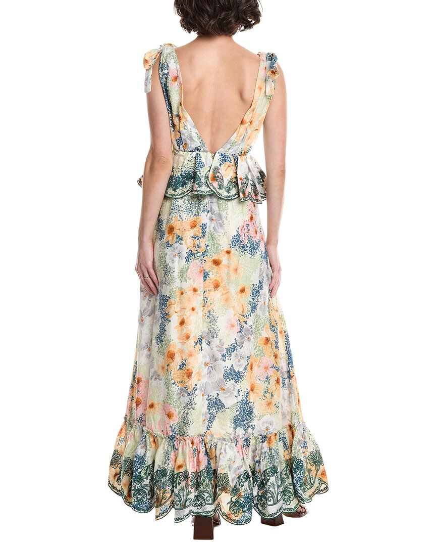 Agua by Agua Bendita Florecer Linen Maxi Dress