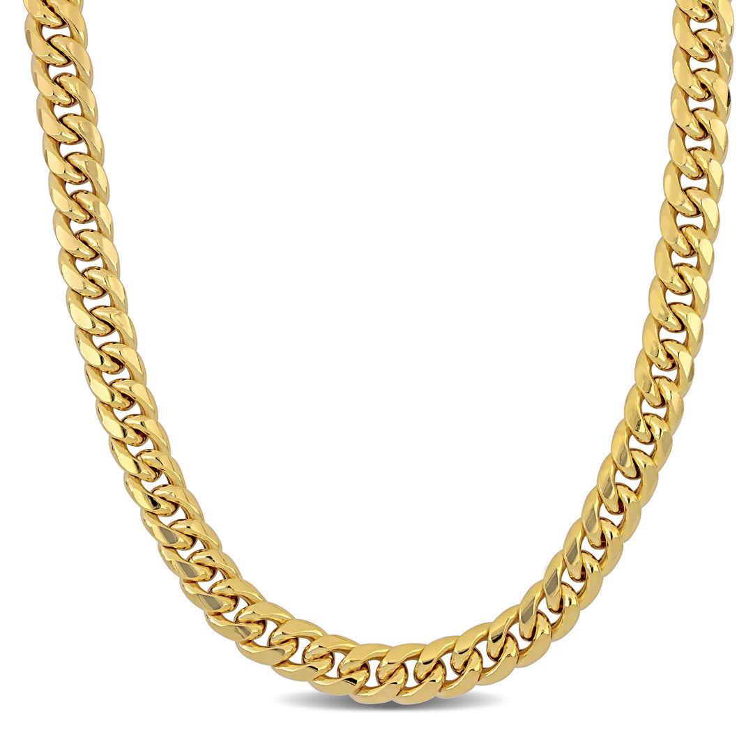 小物 miamii Mimi & Max 9.25mm Miami Cuban Link Chain Necklace In 10k