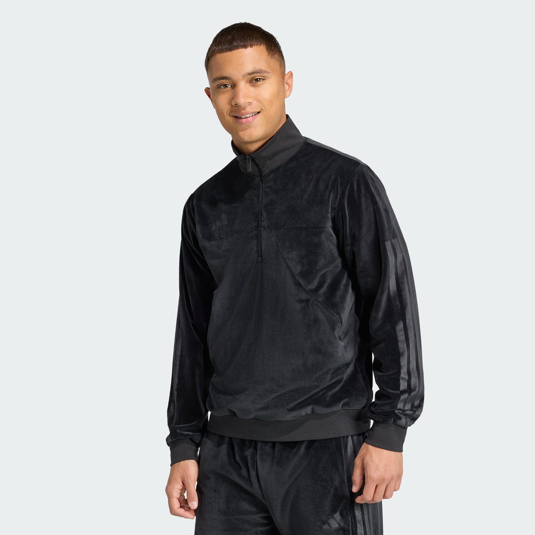 adidas Men's Velour Half Zip Track Top | ShopSimon