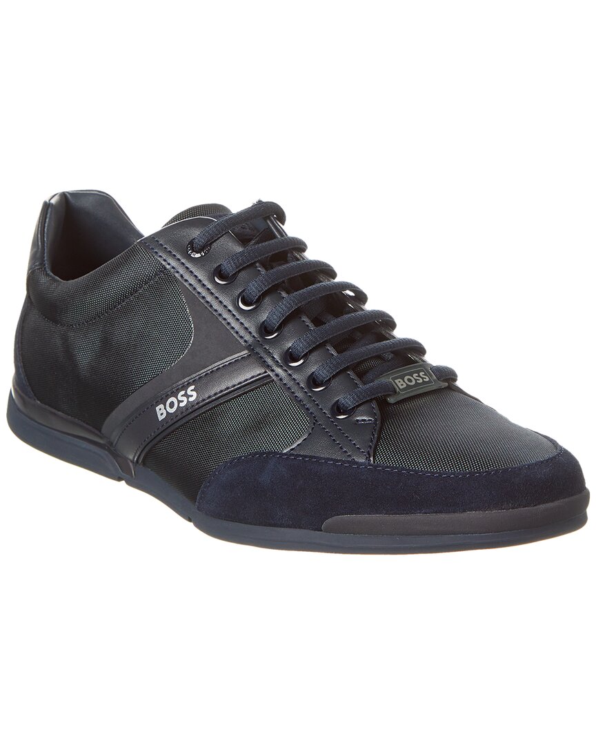 Hugo Boss Saturn Leather-trim Sneaker | ShopSimon