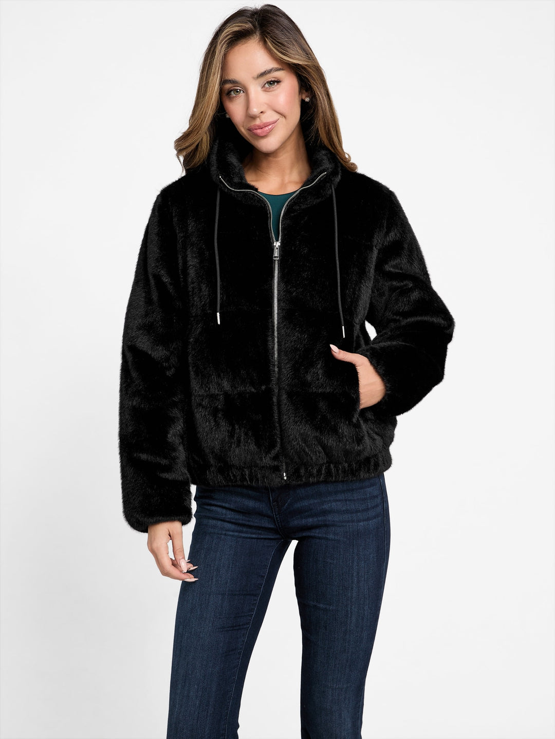 Guess Factory Zarleen Faux-Fur Jacket ShopSimon