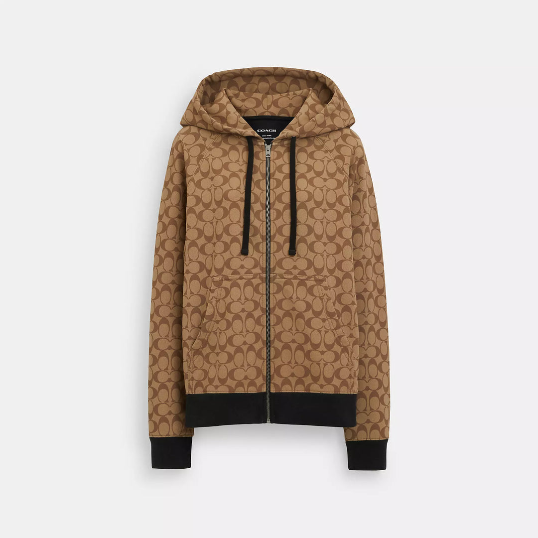 Coach Outlet All Over Signature Zip Hoodie | ShopSimon Coach Outlet All Over Signature Zip Hoodie | ShopSimon
