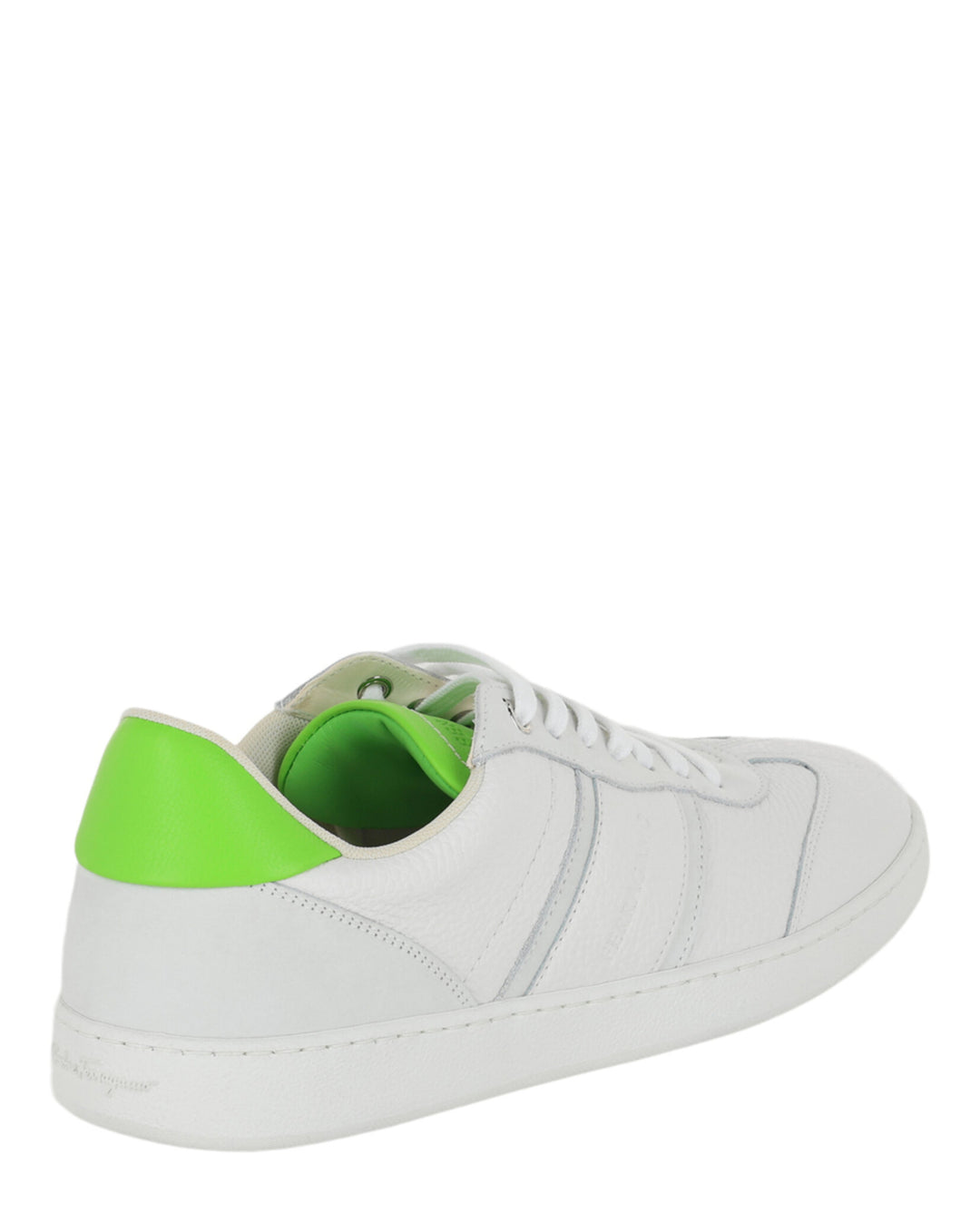 Salvatore Ferragamo Achille 1 Leather Low-Top Sneakers  display picture 1