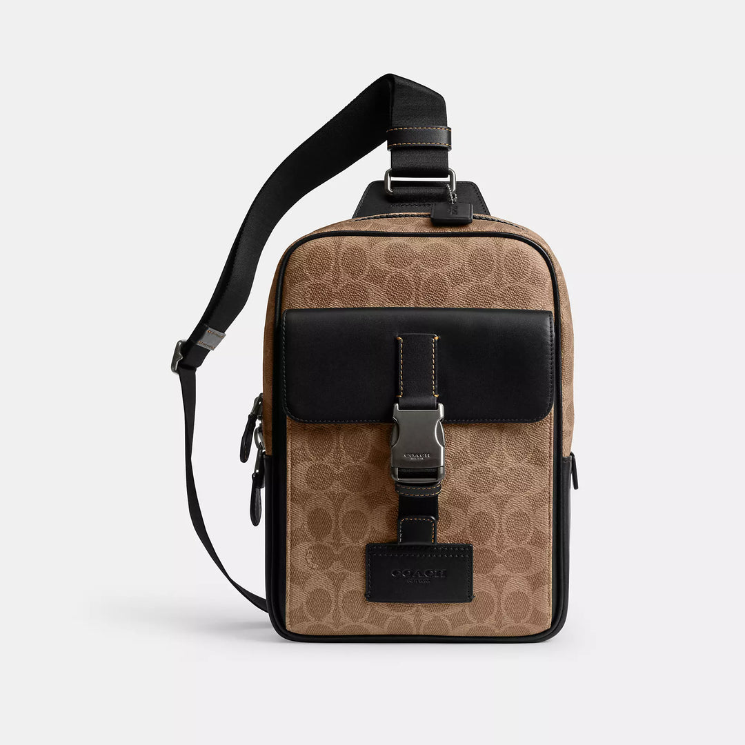 2024 Coach Track Pack In Colorblock Signature Canvas