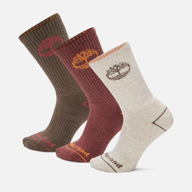 Timberland 3-Pack Bowden Crew Sock With Tree Logo | ShopSimon
