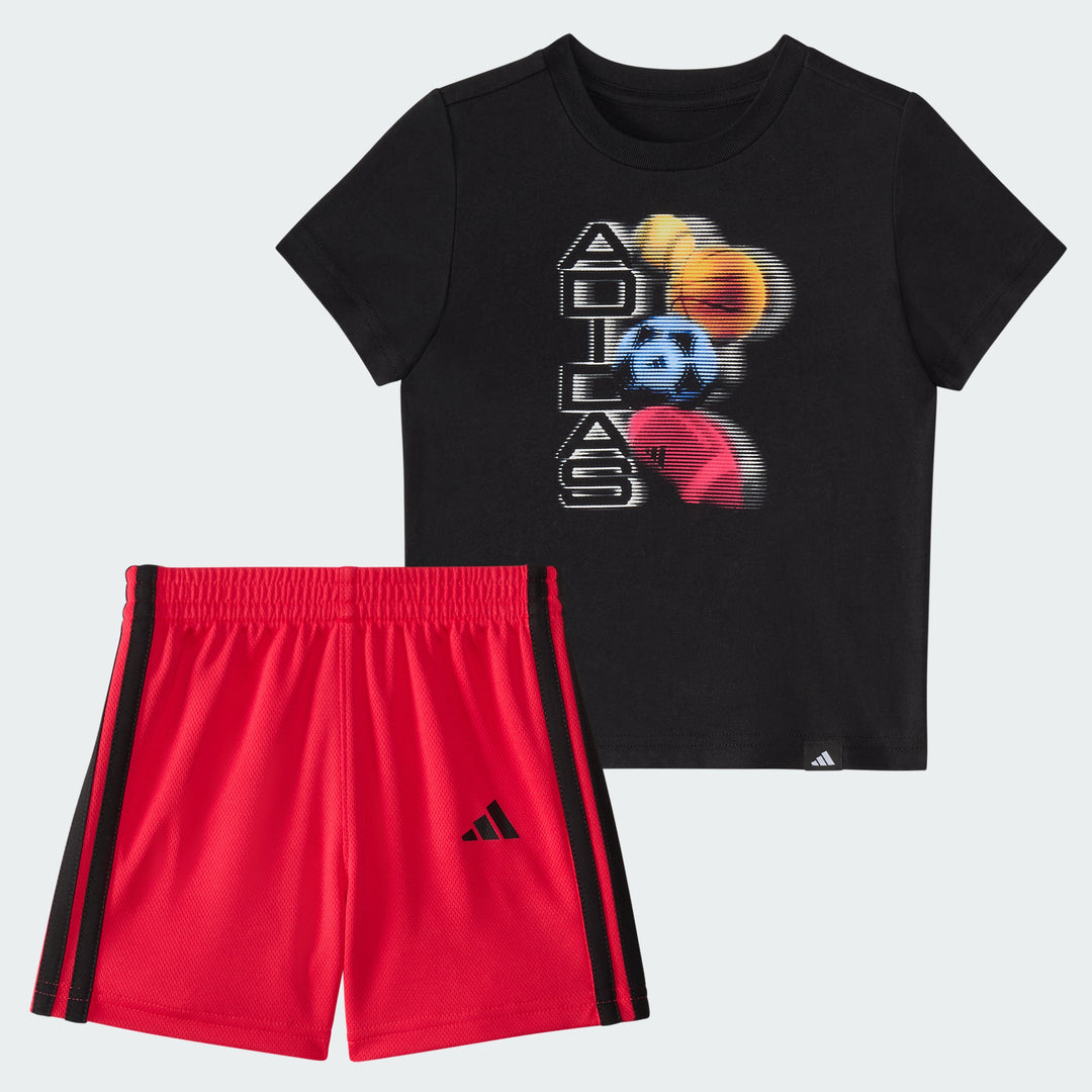 adidas Kids' Two-piece Short Sleeve Graphic Cotton Tee And 3