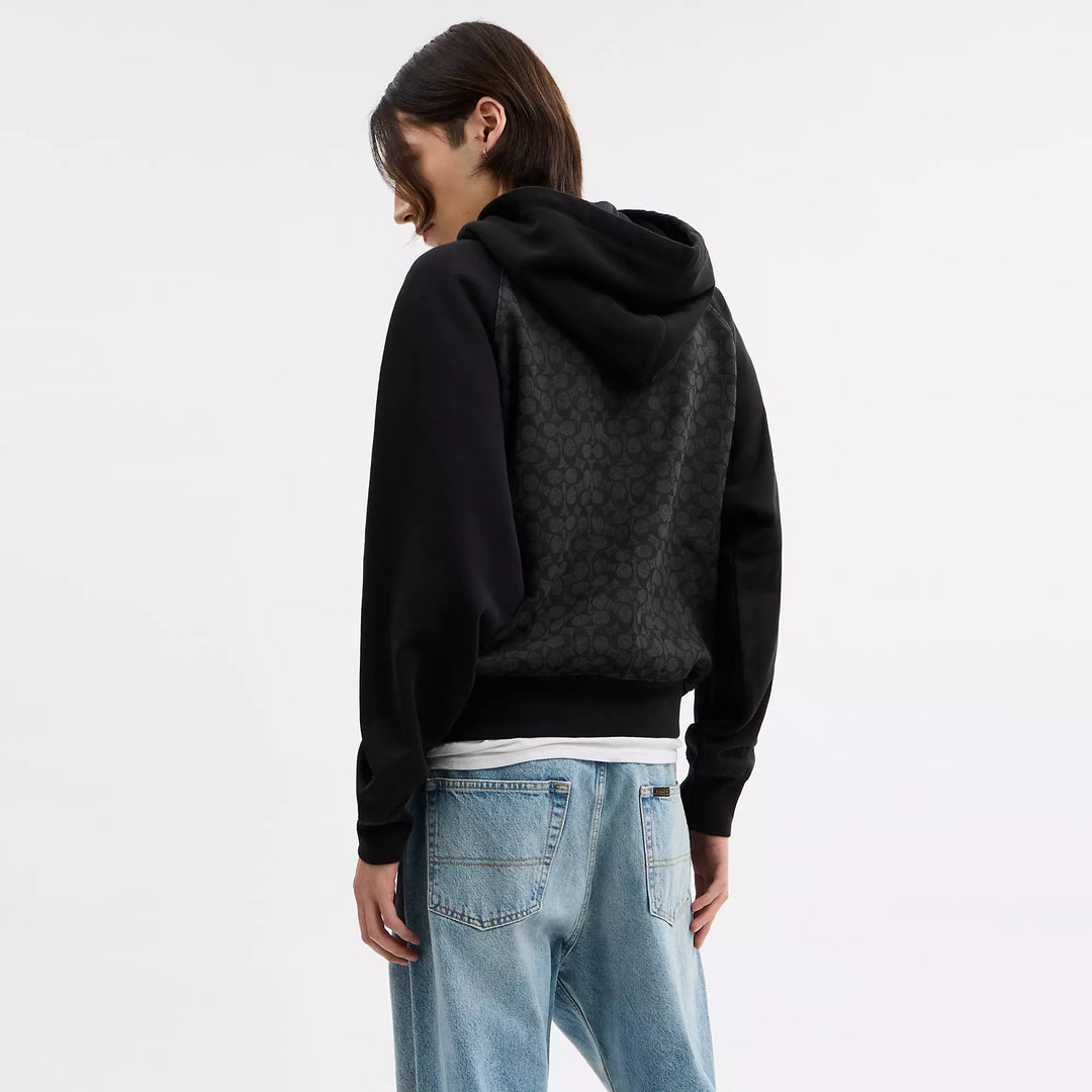 Coach Outlet Signature Full Zip Hoodie In Organic Cotton | ShopSimon