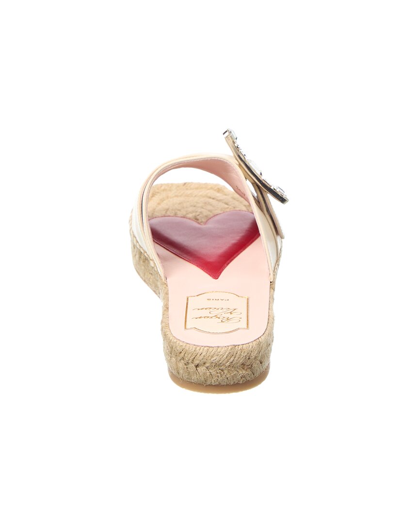 サンダル・ミュール Roger Vivier Sandalo l Buckle In Pelle ROGER VIVIER Purple Leather Slidy Viv' Strass Buckle Mules