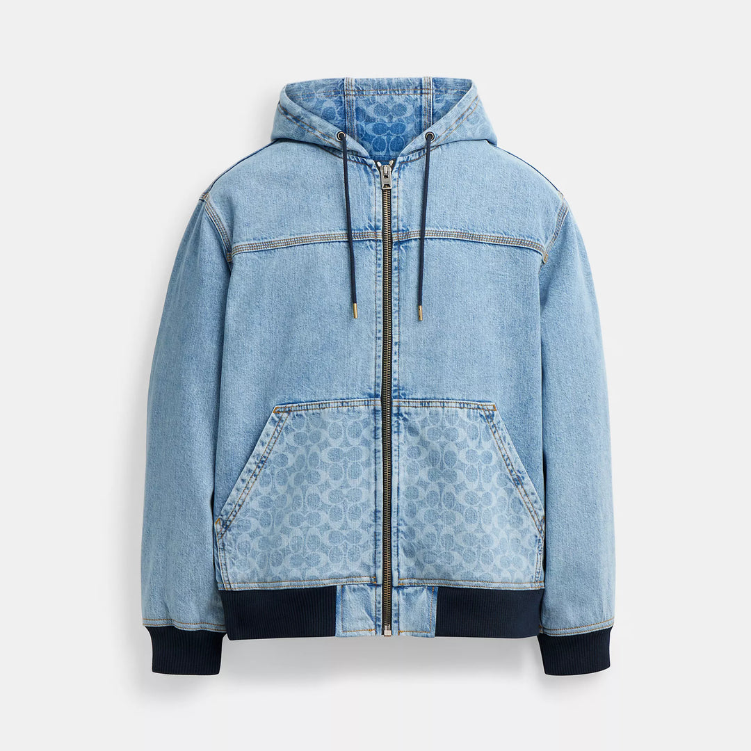 Coach Outlet Signature Denim Zip Jacket | ShopSimon