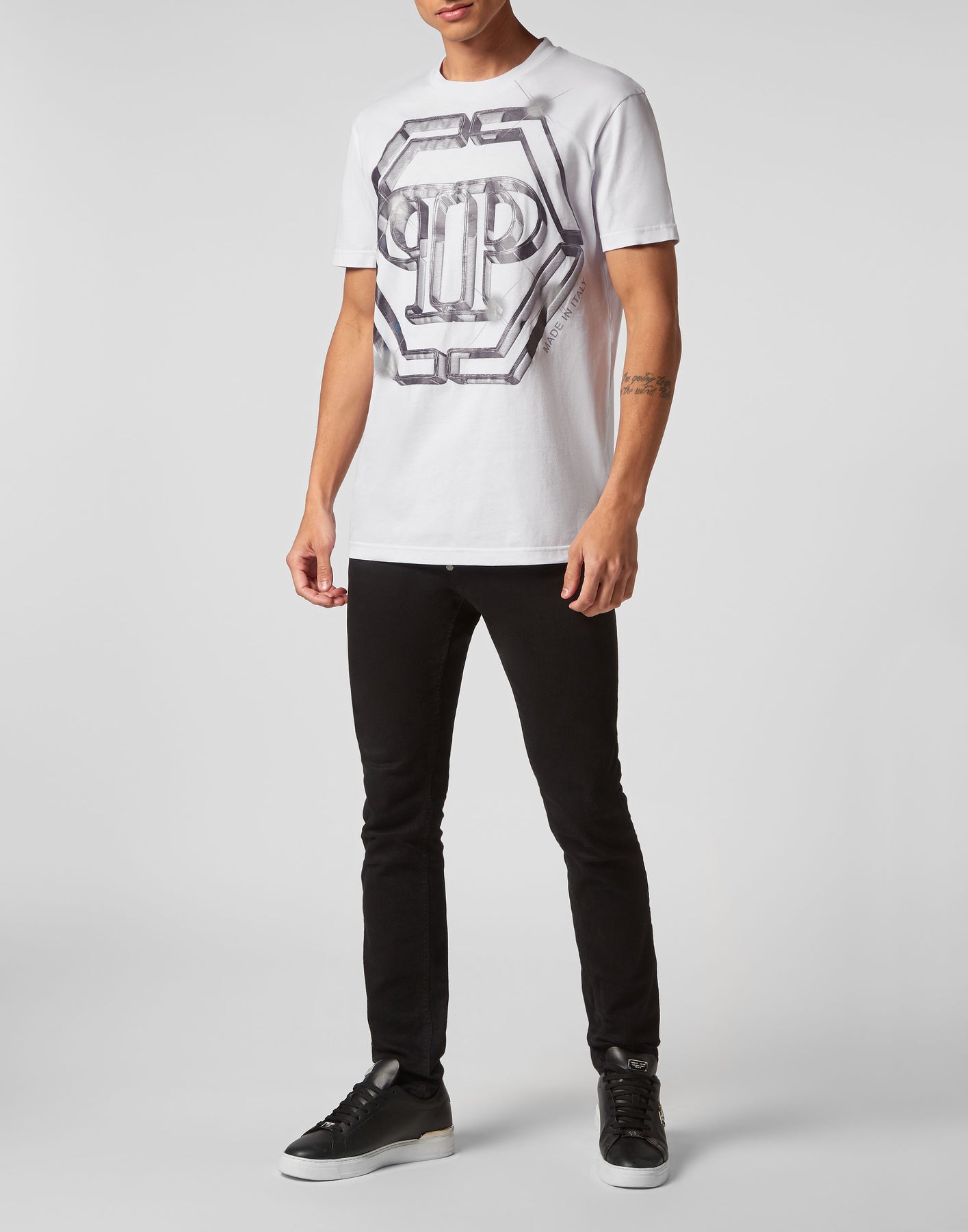 PHILIPP PLEIN T-shirt Round Neck SS PP Glass | ShopSimon