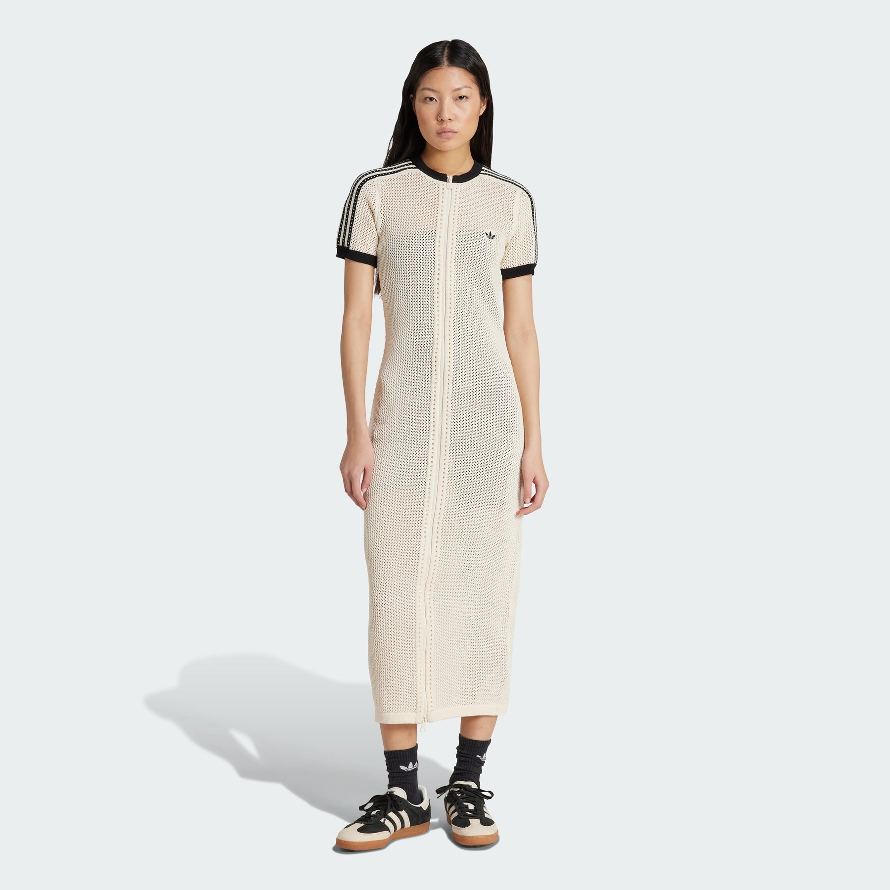 adidas crochet dress blue adidas Women's Originals Premium Crochet Dress