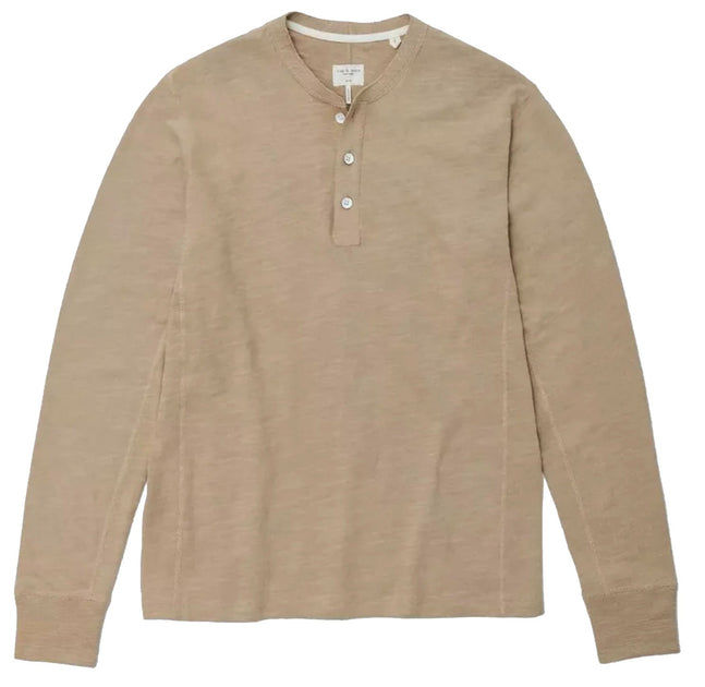 rag & bone Classic Henley Taupe | ShopSimon