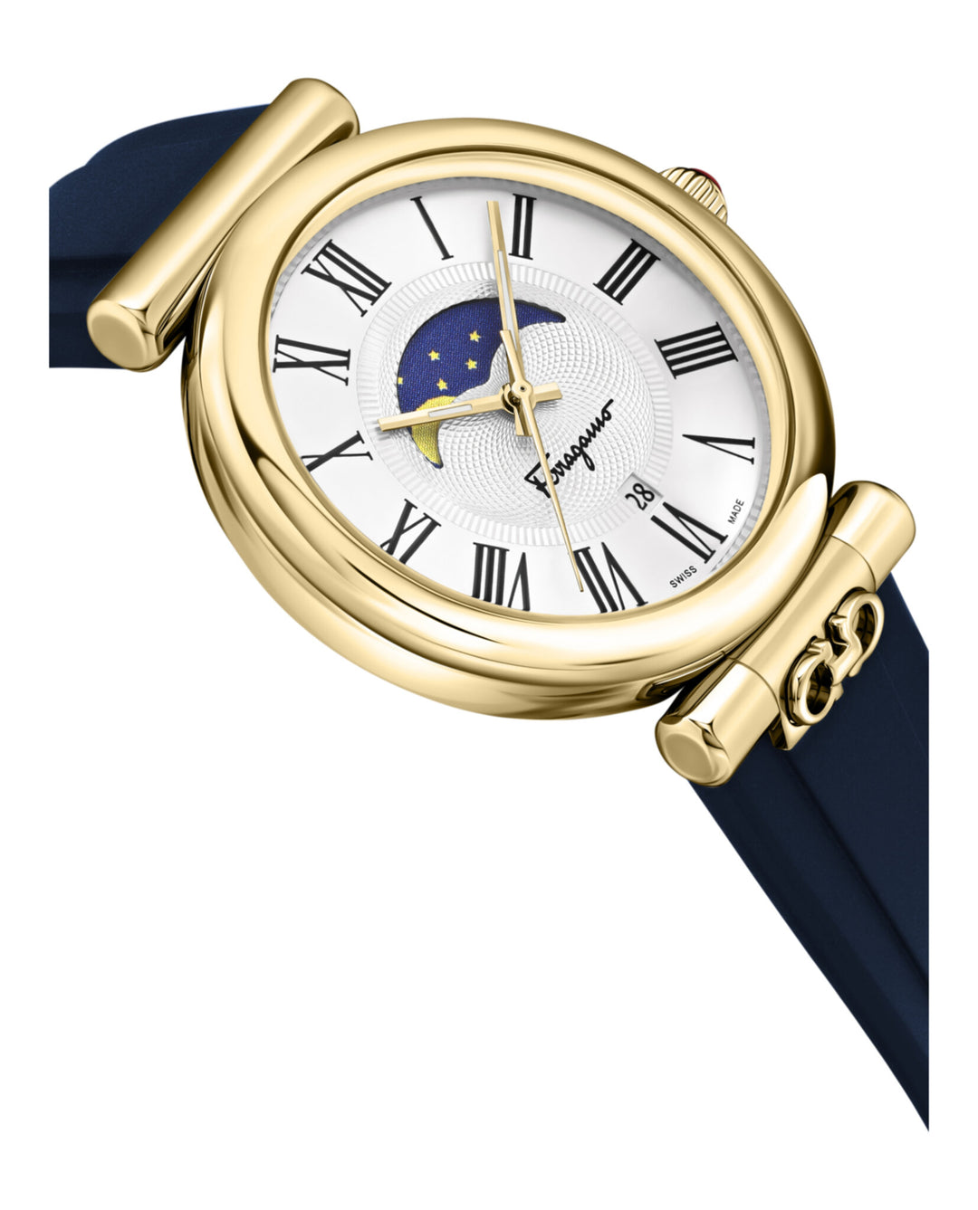 Salvatore Ferragamo Ferragamo Ora Moonphase Strap Watch