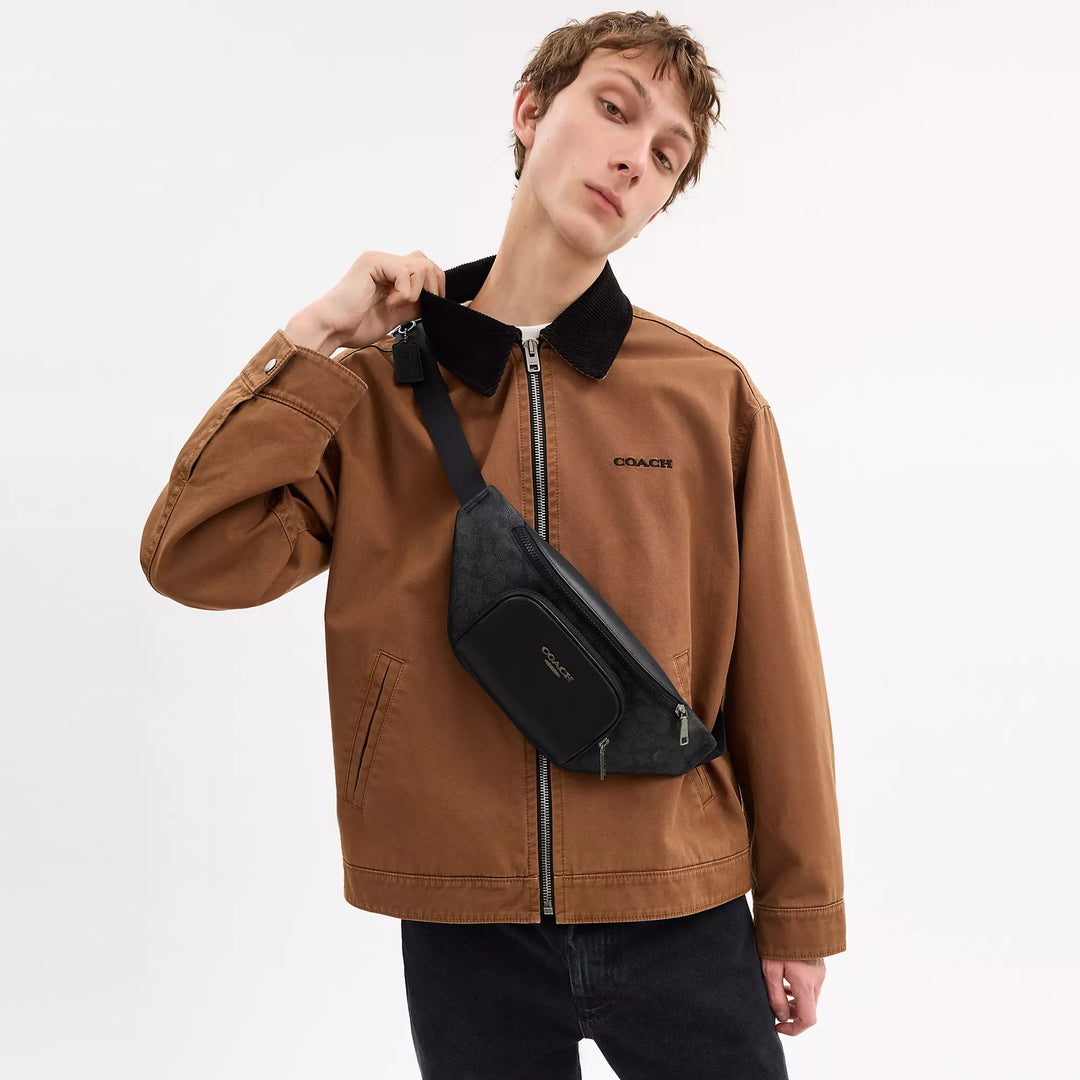 Coach Outlet Racer Small Belt Bag In Signature Canvas | ShopSimon