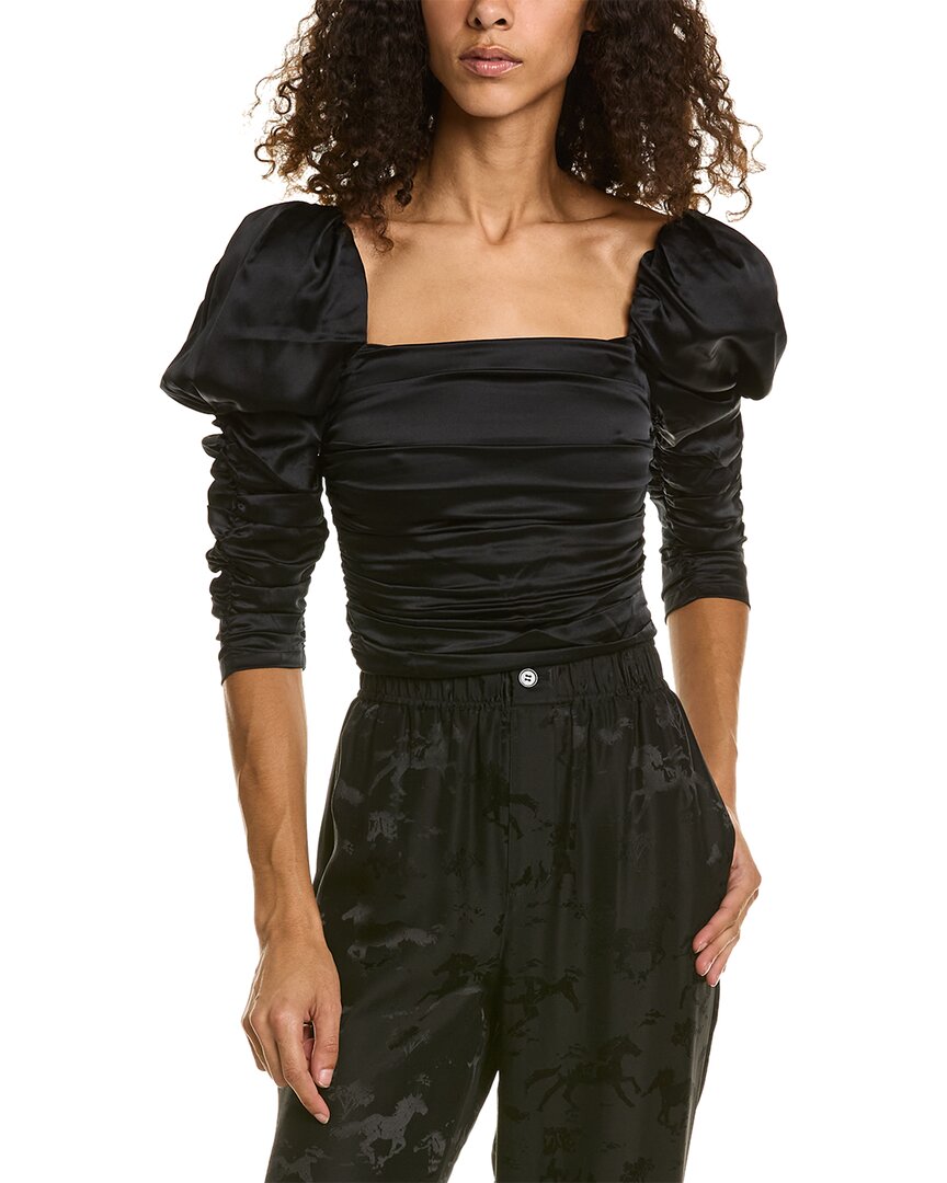 alice + olivia alice + olivia Katrice Silk-Blend Top,All Products : American Fashion Style Bags On Sale