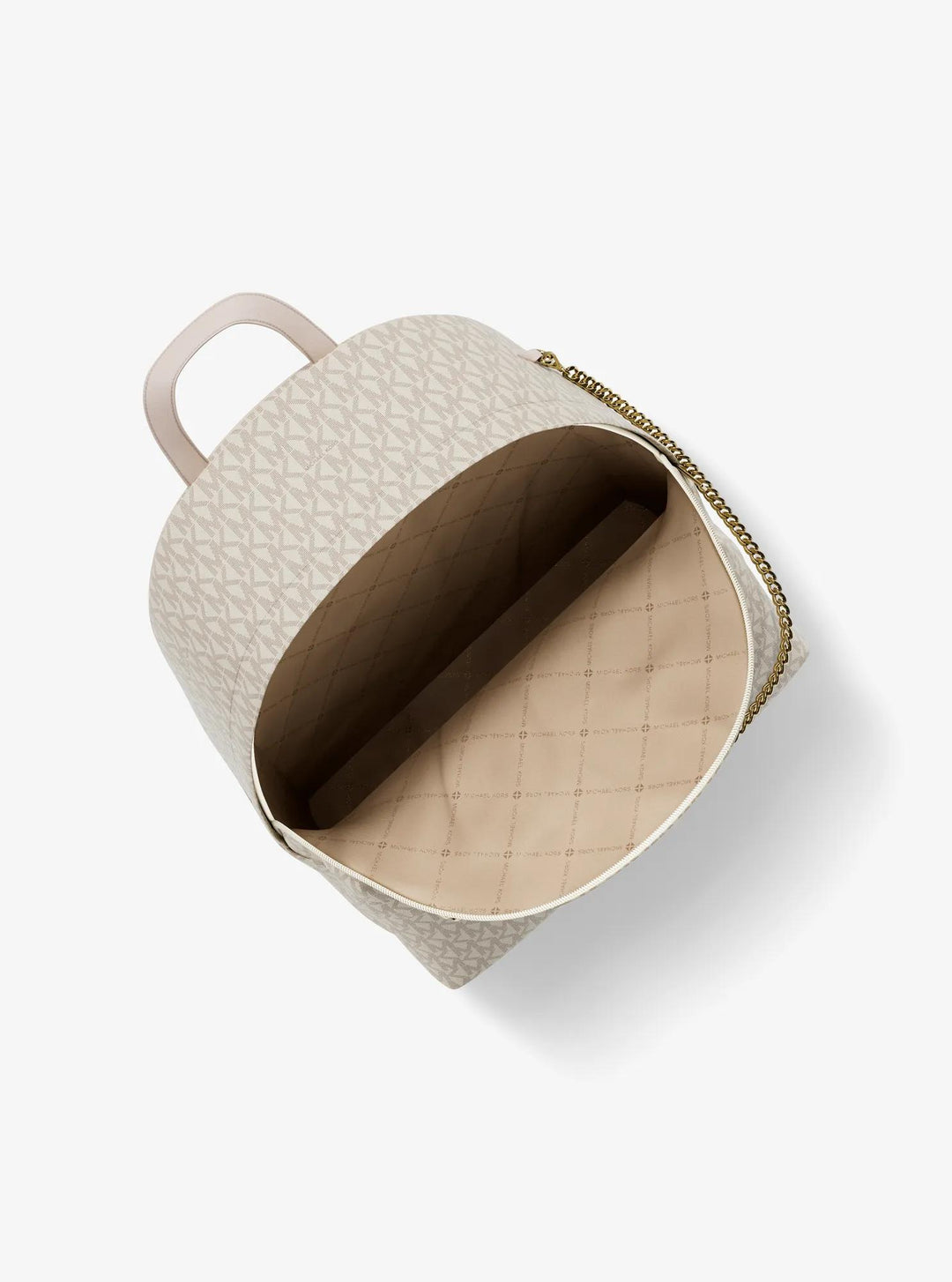 abbey large logo jacquard and leather backpack Michael Kors Outlet Slater Medium Signature Logo Backpack