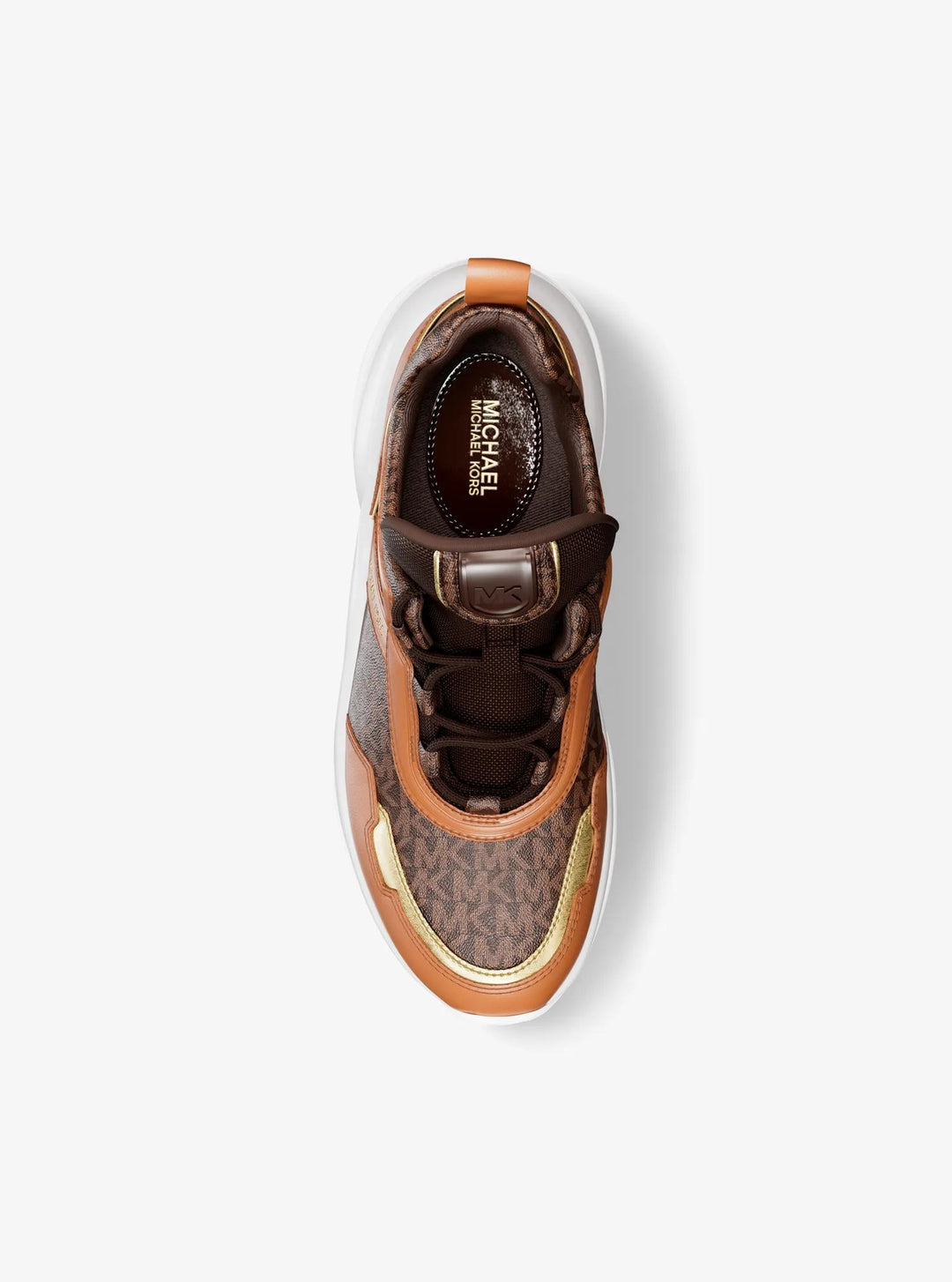 Michael Kors Outlet Olympia Signature Logo Trainer | ShopSimon