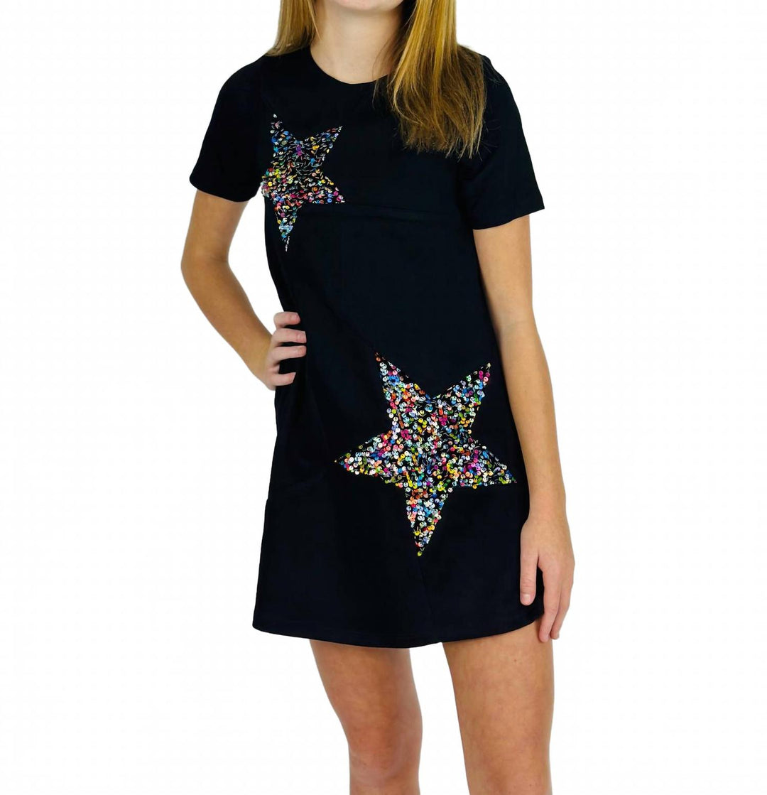 hannah banana sequin dress Girls Rainbow Asymmetrical Shoulder Sequin Party Dress HANNAH BANANA