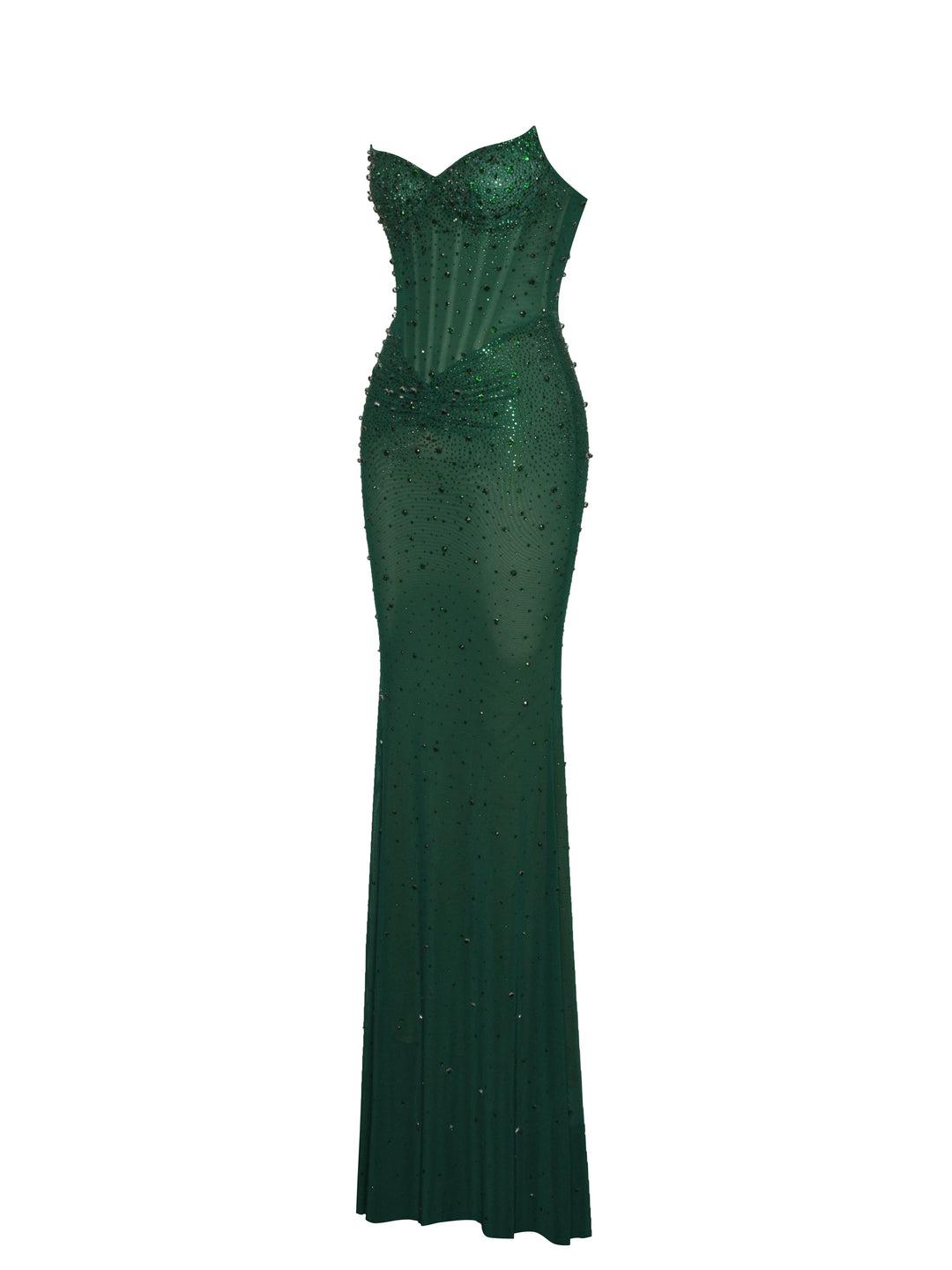 miss congeniality green dress Draping Emerald Green Dress XH2158 main image 1