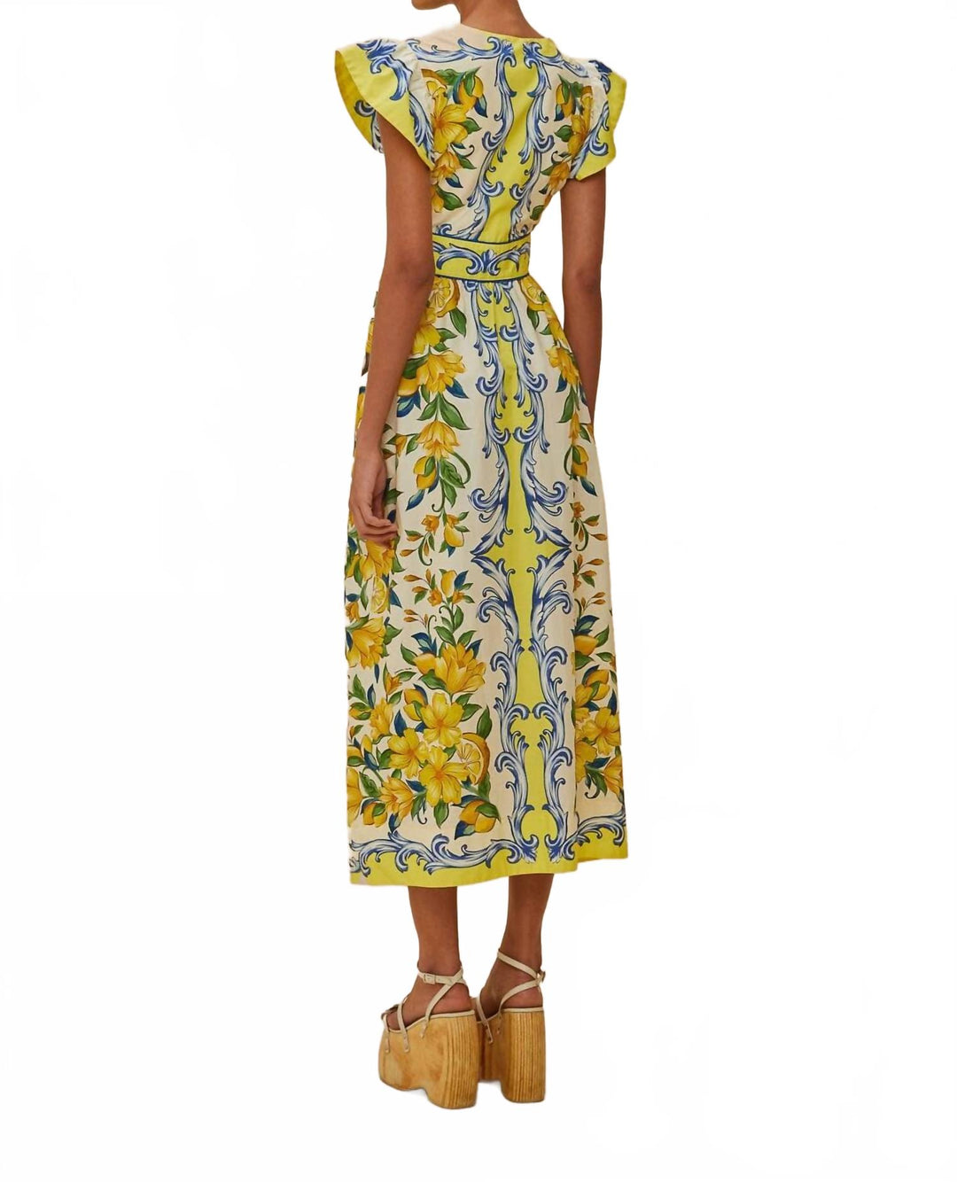 FARM RIO Sicily Scarf Dress In Off White