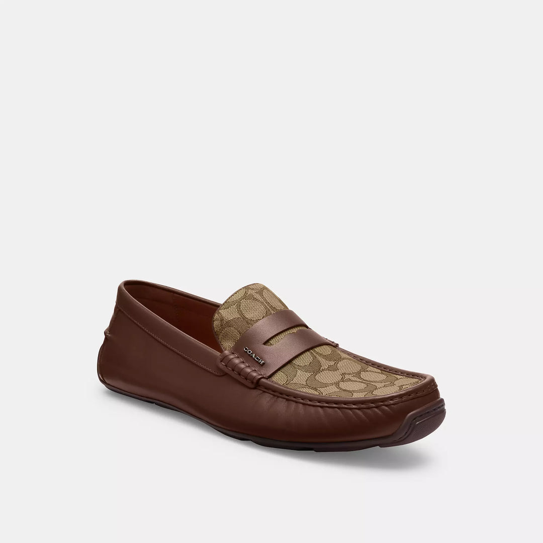 Coach Outlet Liam Driver In Signature Jacquard | ShopSimon Coach Outlet Liam Driver In Signature Jacquard | ShopSimon
