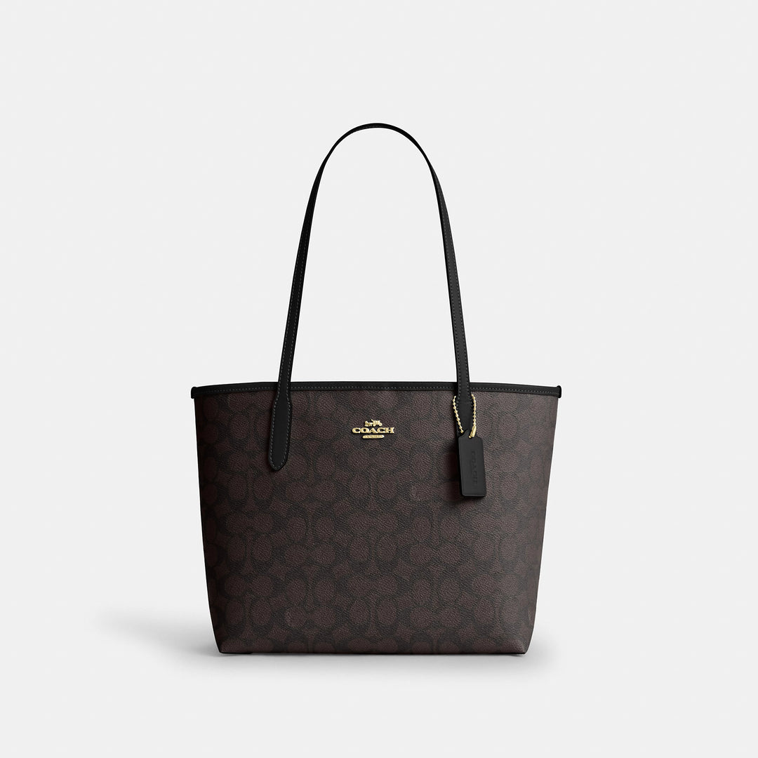 Coach Outlet Medium City Tote Bag In Signature Canvas | ShopSimon