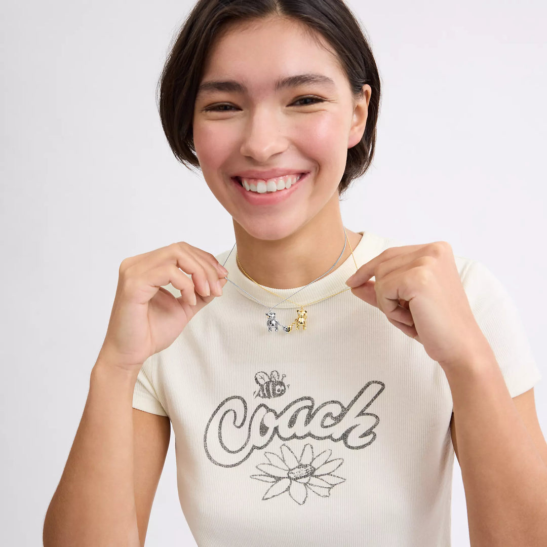 Coach Outlet Teddy Bear Heart Friendship Necklace Set | ShopSimon Coach Outlet Teddy Bear Heart Friendship Necklace Set | ShopSimon