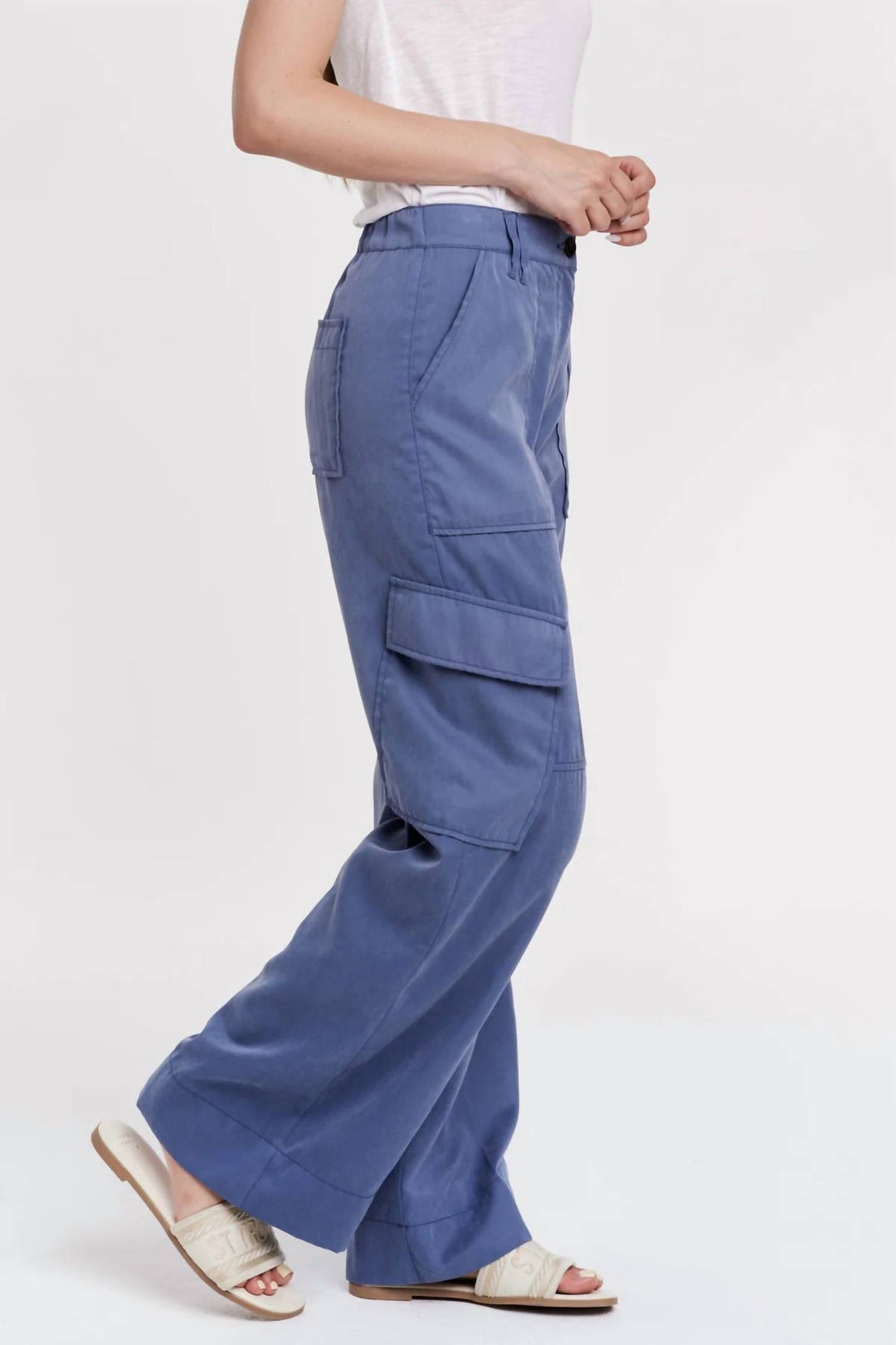 Another Love Cairo Cargo Pants In Stormy Blue | ShopSimon