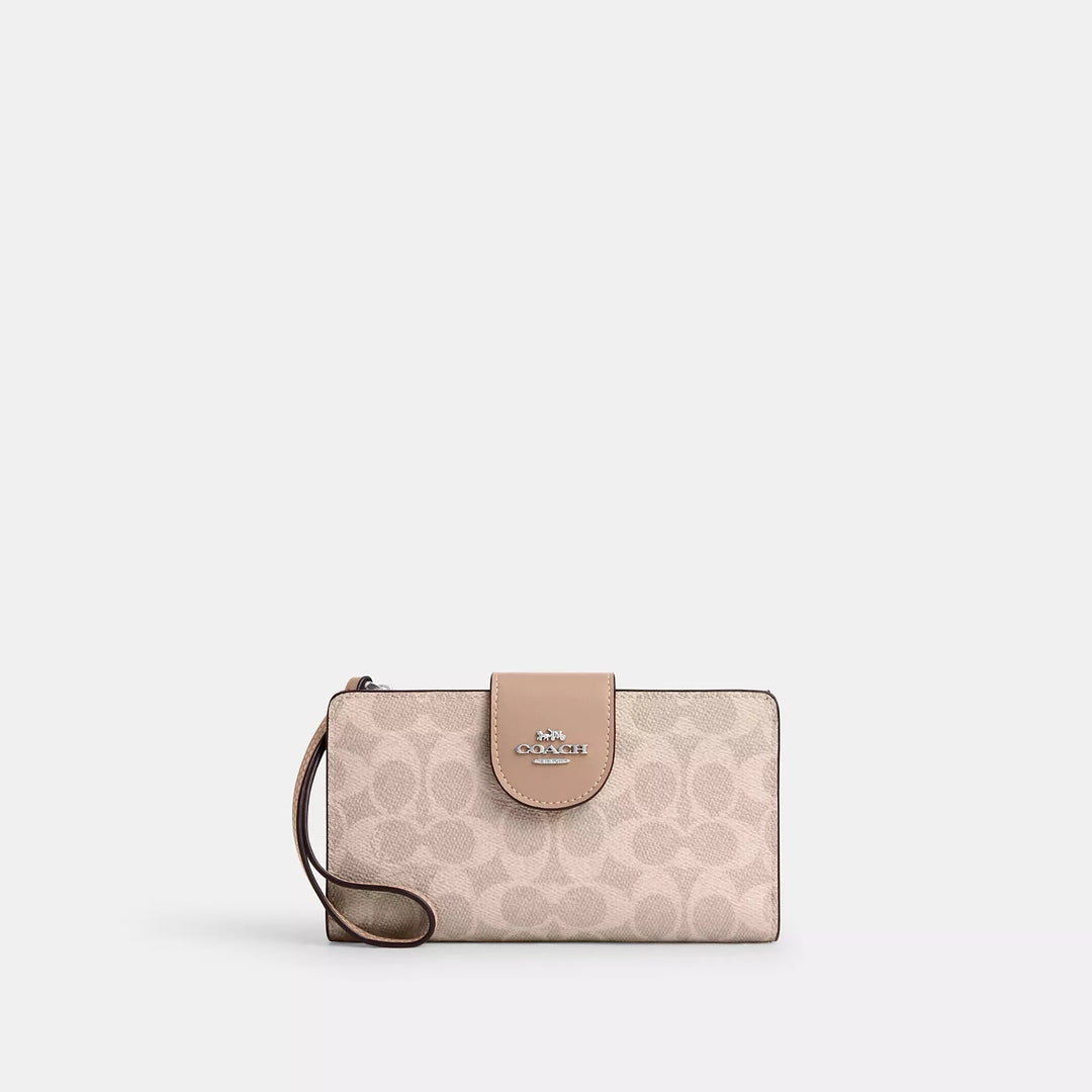 Coach Outlet Phone Wallet In Signature Canvas ShopSimon