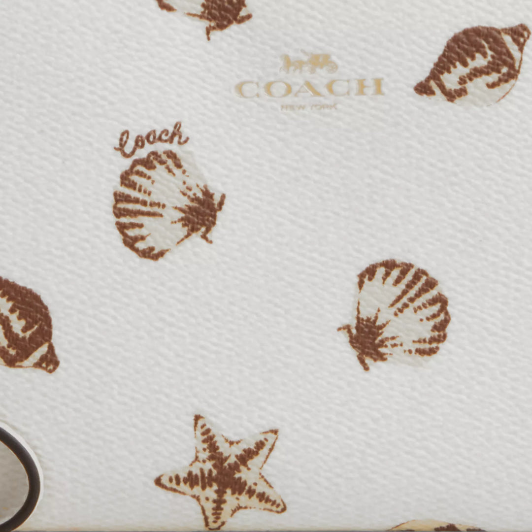 Coach Outlet Corner Zip Wristlet With Shell Print | ShopSimon
