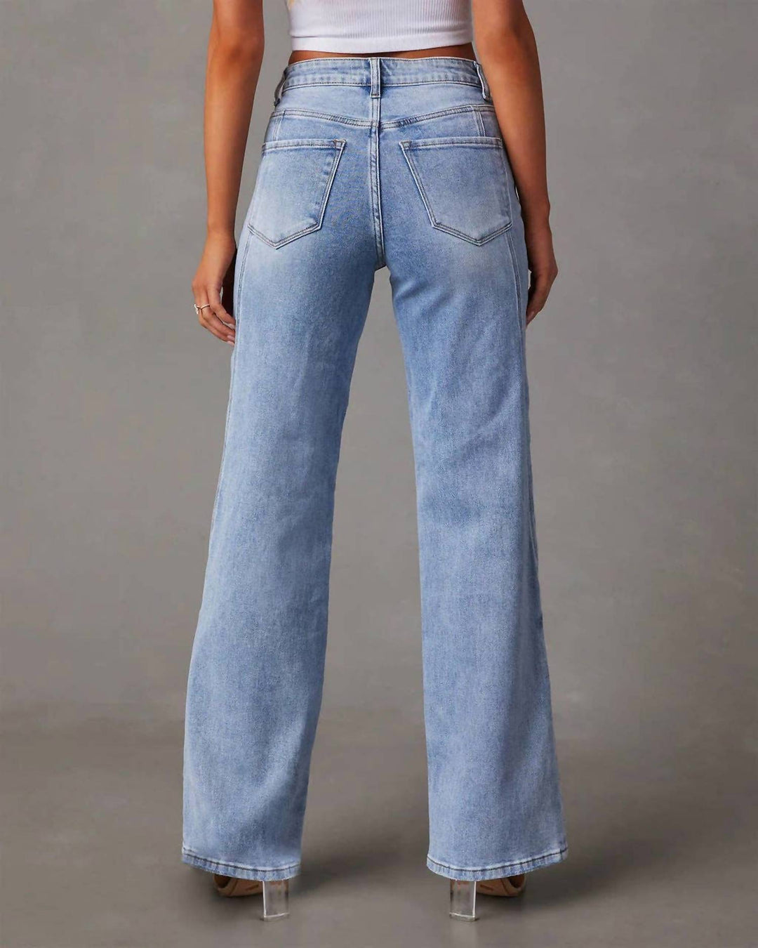 Revella The Label Women's Zena Wide Leg Jeans In Light Denim