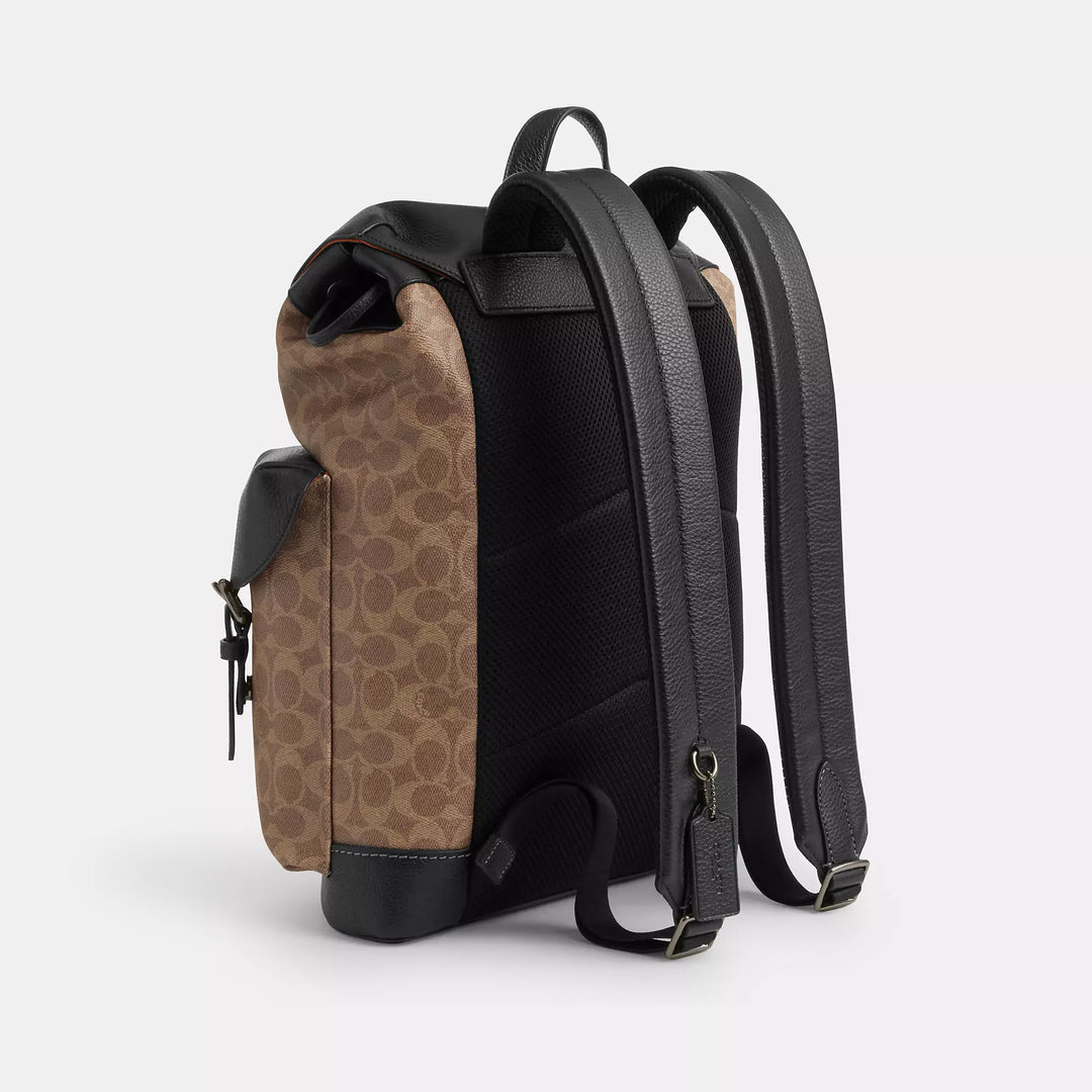 camo rivington backpack in signature canvas with coach patch Colourblock durable CORDURA fabric Rivington Backpack In Colorblock Signature