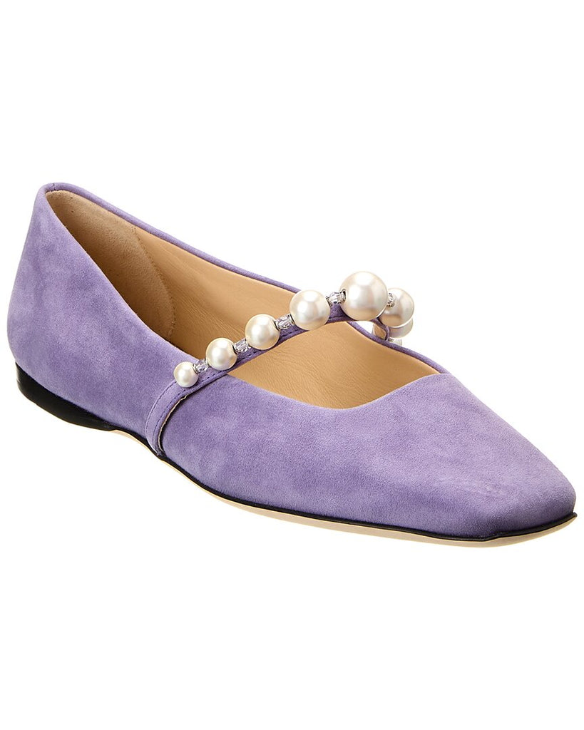 Jimmy Choo Ade Suede Flat | ShopSimon
