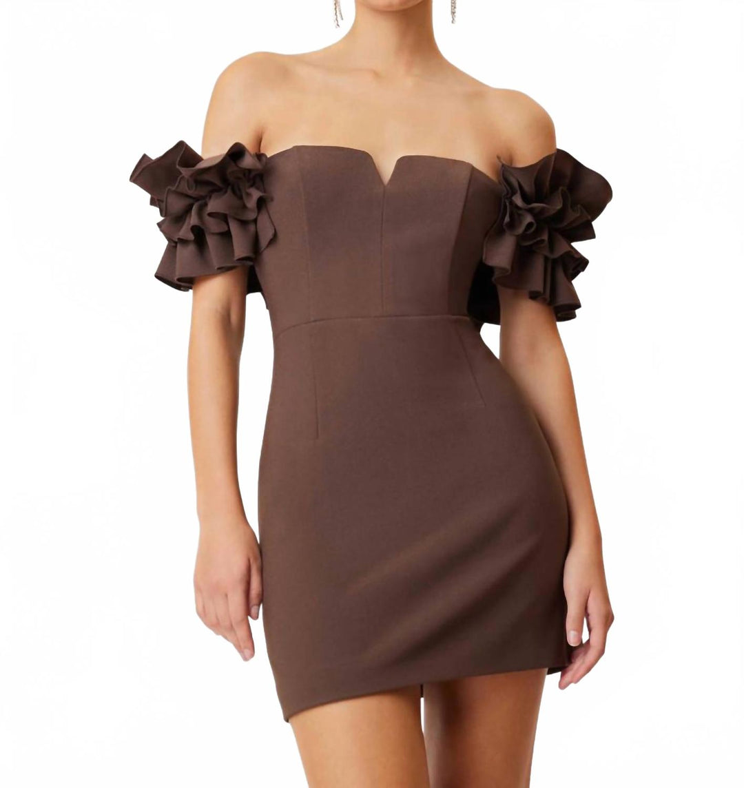 ELLIATT Nola Dress In Dark Brown