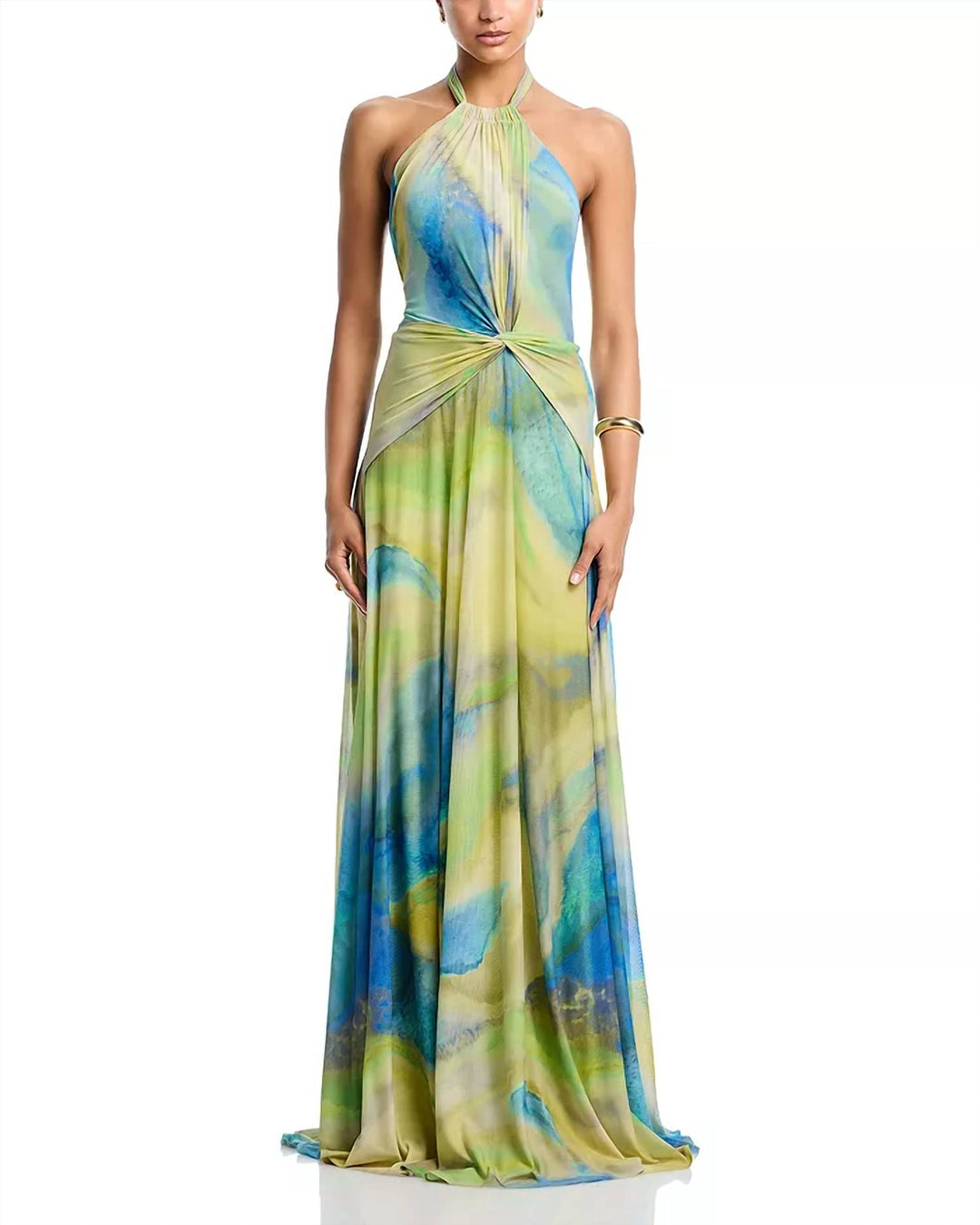 Black Halo Neriah Gown In Brilliant Citrine