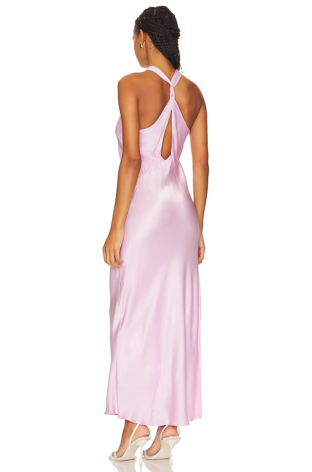 chinese dress ladies Shona Joy La Lune Cross Front Keyhole Midi Dress In Peony