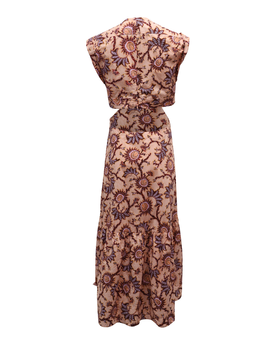 A.L.C. ALC Alexandria Cut Out Maxi Dress in Pink Cotton