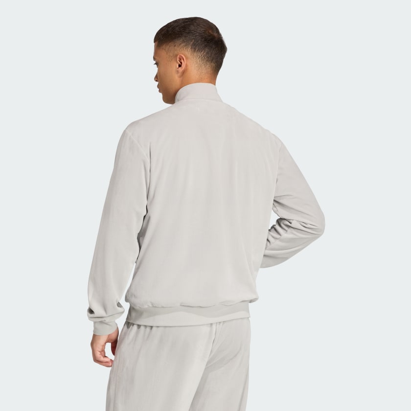 トップス ORGANIC COTTON VELOUR HALF ZIP BLOUSON adidas Men's Velour Half Zip Track Top | ShopSimon