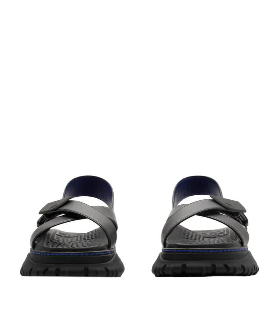 Burberry Leather Pebble Sandals | ShopSimon