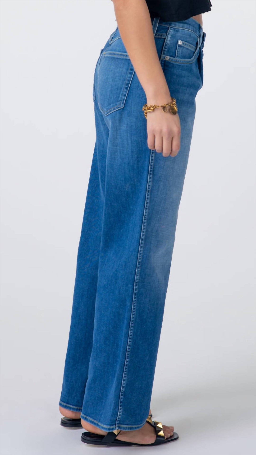 AMO Willa Distressed Slim Flare Jeans selling