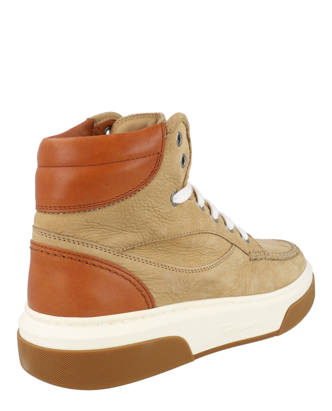 【FERRAGAMO】 CASSINA HI SNEAKERS Salvatore Ferragamo Cassina Suede High-Top Sneakers | ShopSimon