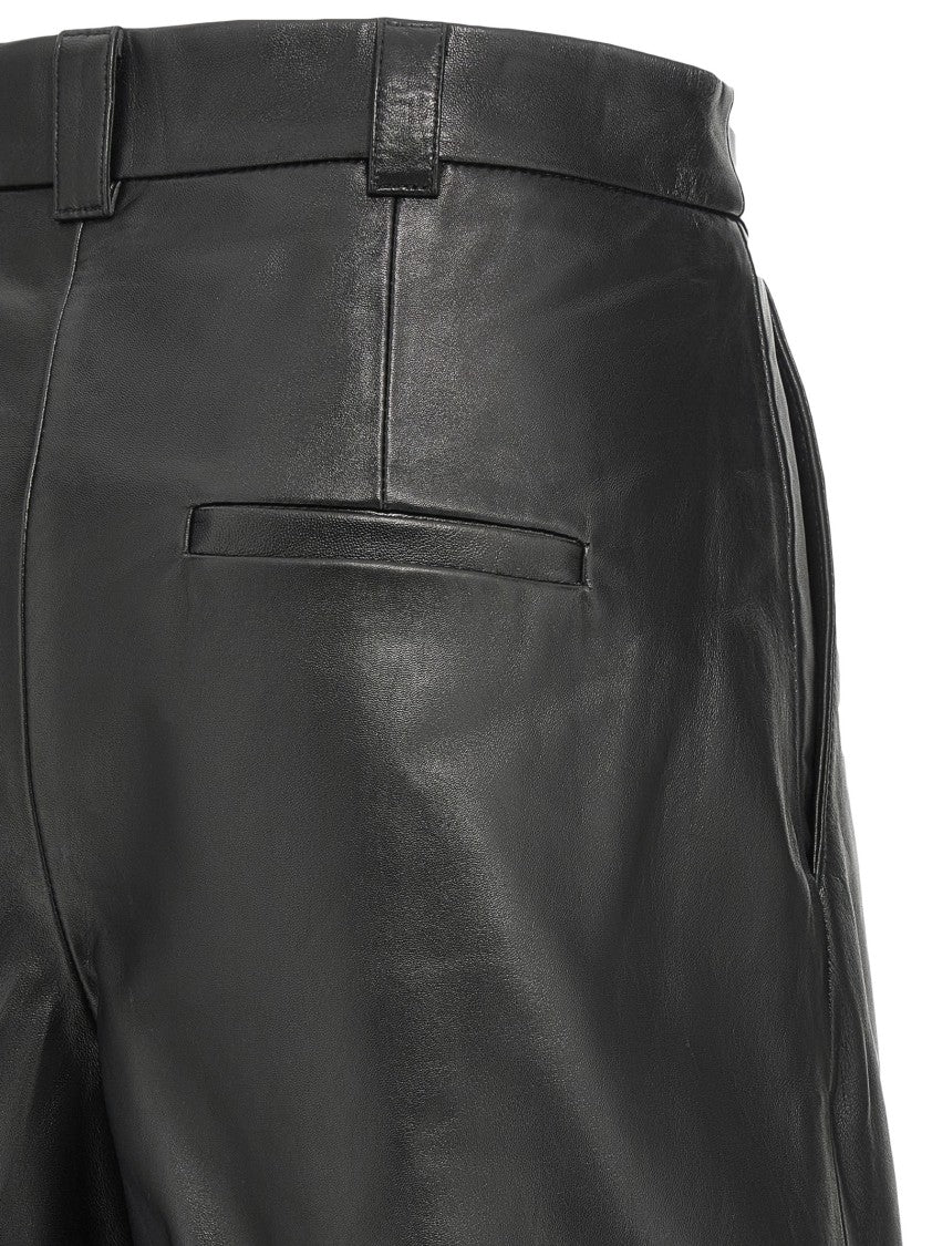 ショートパンツ Marella Leather Bermuda Capsule Shorts Marella Leather Bermuda Capsule Shorts in Black | THE LIST