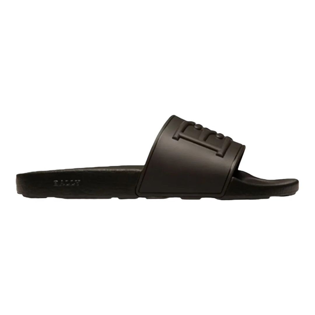 BALLY SIMON BLACK RUBBER LOGO SANDALS SLIDES SHOES -‎ MADE IN ITALY US 7 Bally Simon 6234035 Men main image 3